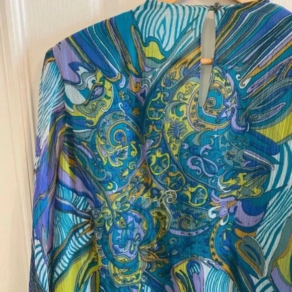 Odeon Vintage Mature Beaded Sequin Flowy Top - Picture 8 of 8